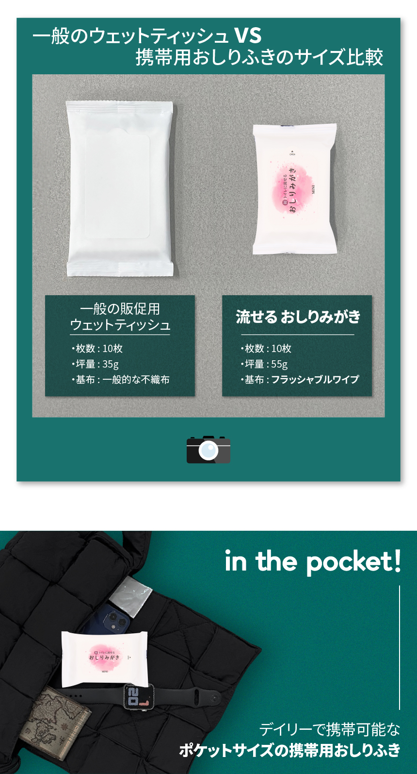 アドティッシュの印刷おしりふき
